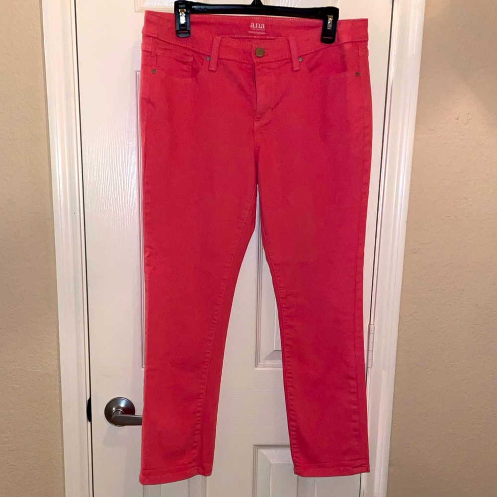 A.N.A A New Approach Pink Skinny Ankle Jeans